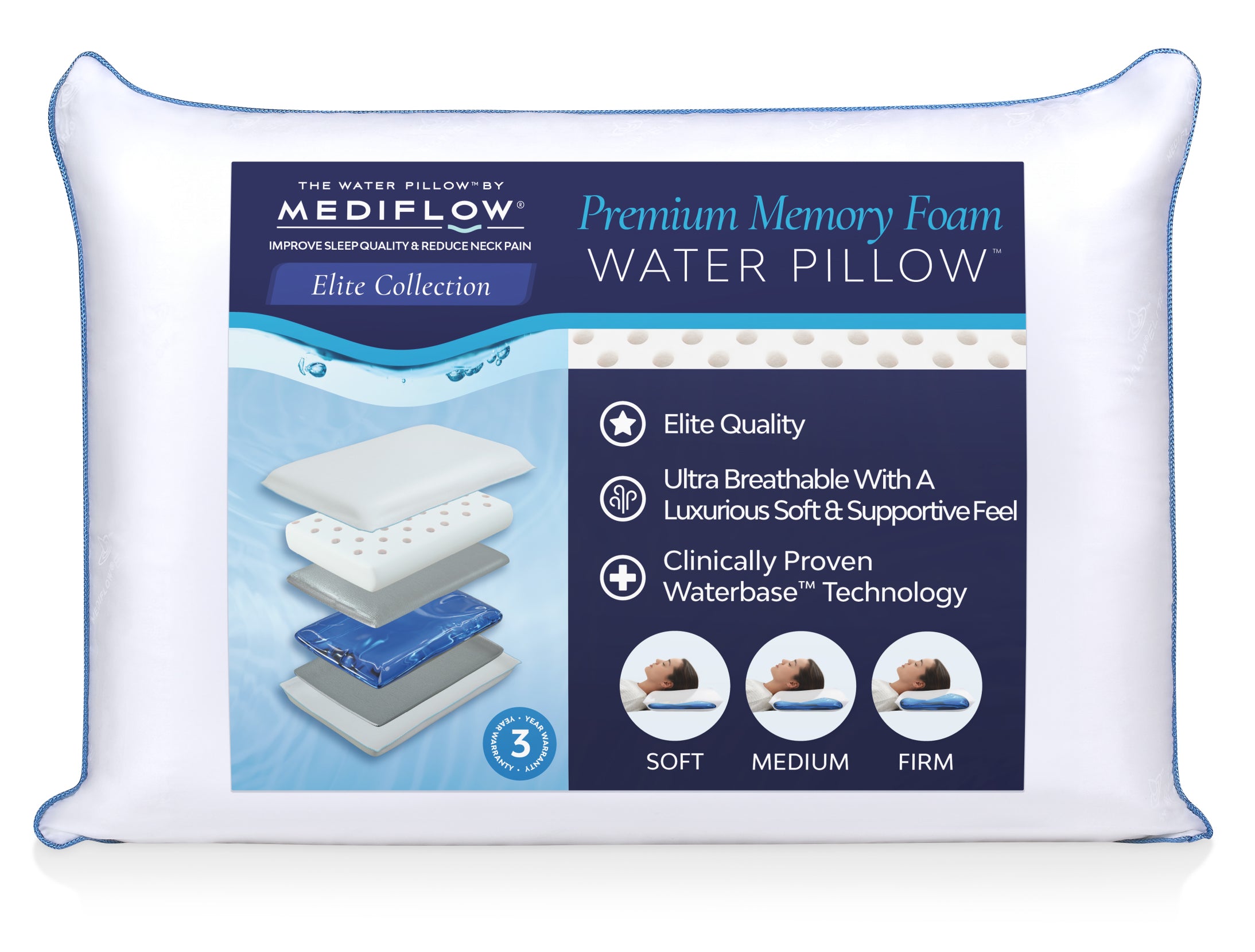 Chiroflow water pillow