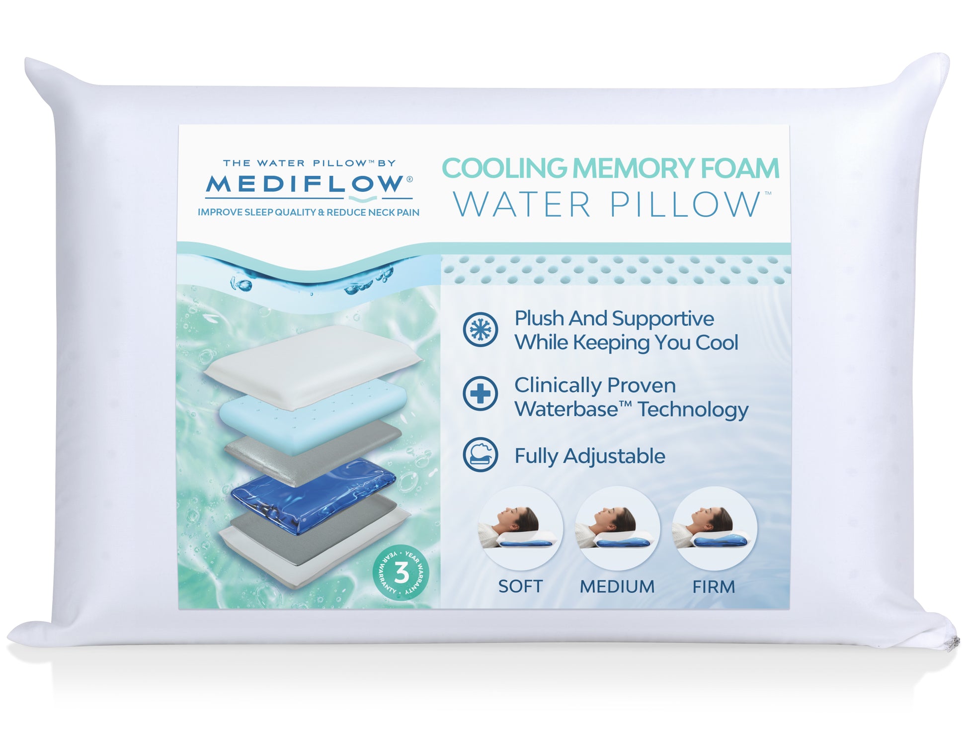 Cool Square Gel Pillow Queen